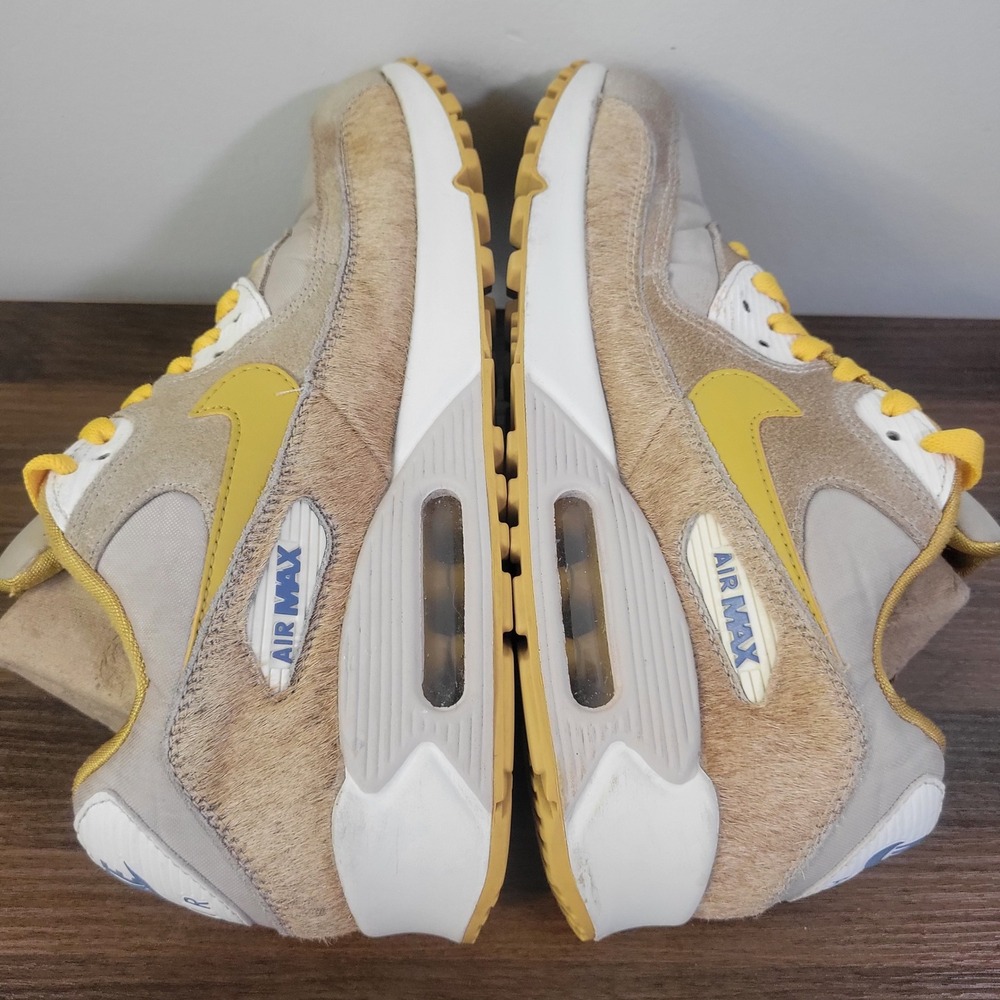 Nike Air Max 90 LX String and Wheat Gold Colorway Pony Hair Womens Size 8 - Picture 5 of 7